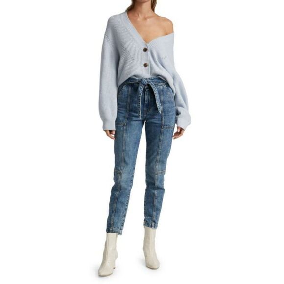 Jonathan Simkhai Clarice Ribbed Knit Cardigan Medium - Picture 2 of 15